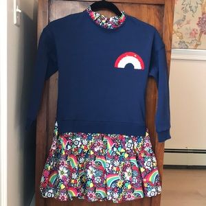 Mini Boden Rainbow Dress- New Without Tags, Size 8-9